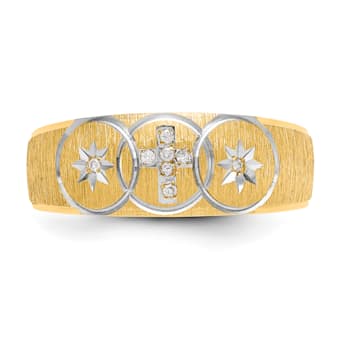 14K Yellow Gold AA Quality Mens Wedding Band