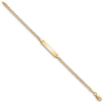 14k Yellow Gold Polished Mariner Link ID Bracelet