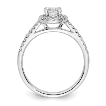 Rhodium Over 14K White Gold Eternal Promise Lab Grown Diamond Halo Ring