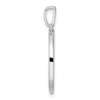 14K White Gold Gatsby Diamond Initial L Charm