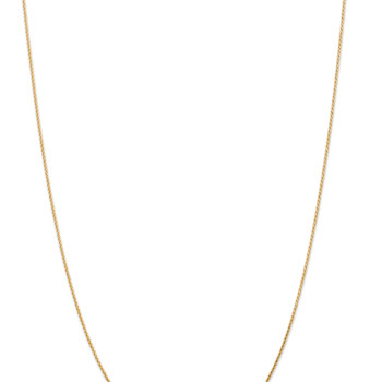 14k Yellow Gold 1mm Solid Diamond-Cut Parisian Wheat 14 Inch Chain