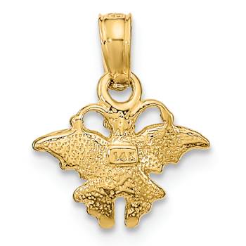 10K Yellow Gold Textured Mini Butterfly Charm