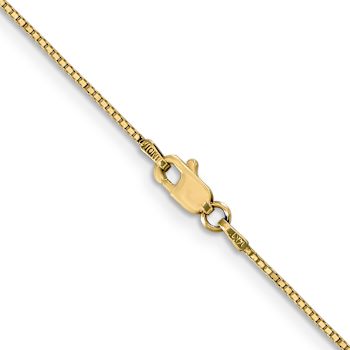 14k Yellow Gold 0.9mm Solid Box Link 16 Inch Chain