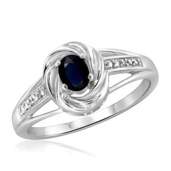 Black Sapphire Rhodium Over Sterling Silver Ring 0.25ctw