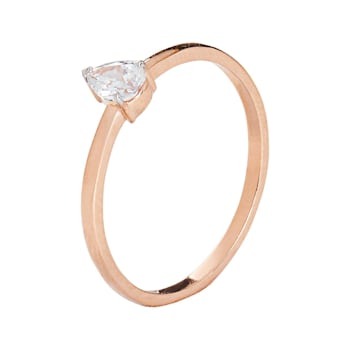 Lab Grown Diamond 10K Rose Gold Solitaire Ring, 0.20ct
