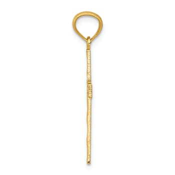 14k Yellow Gold Filigree Cross Pendant