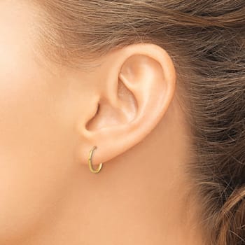 14K Yellow Gold Endless Hoop Earrings