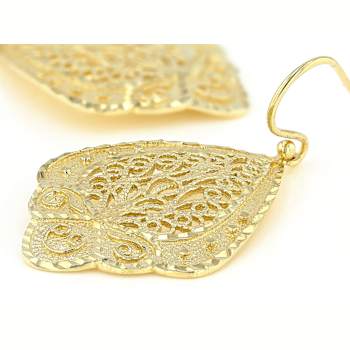 Dangle Earrings In 18K Gold Over Sterling Silver