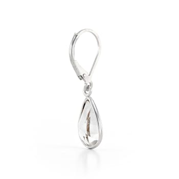 White Topaz Rhodium Over Sterling Silver Earrings 5.00ctw