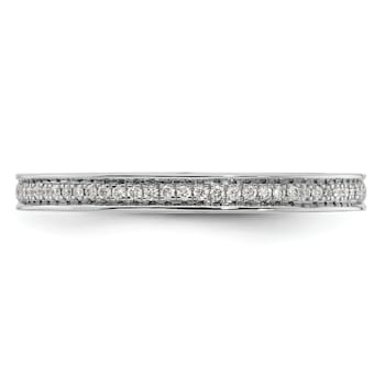 14K White Gold Stackable Expressions Diamond Ring 0.096ctw