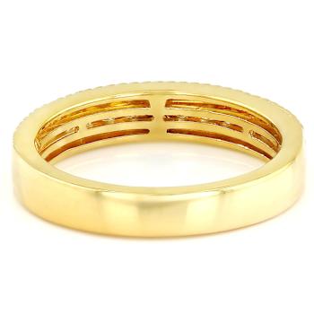 Lab-Grown Diamond Band Ring In 14K Gold Over Sterling Silver 0.33ctw