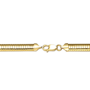 Sleek Snake Chain Bracelet In 14K Gold Over Brass