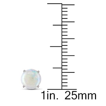 Opal 10K White Gold Earrings 1.20ctw