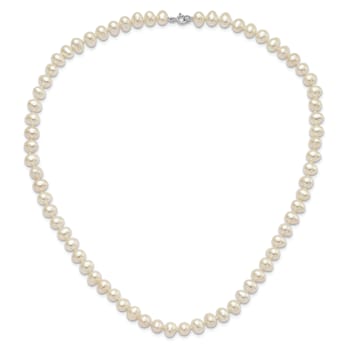 Rhodium Over Sterling Silver Multi-color Freshwater Pearl
Necklace/Bracelet/Earring Set