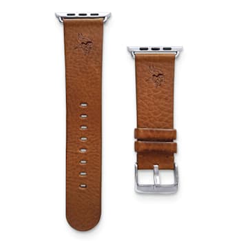 Gametime Minnesota Vikings Leather Band fits Apple Watch (42/44mm M/L
Tan). Watch not included.