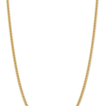 14k Yellow Gold 3.5mm Solid Miami Cuban 20 Inch Chain
