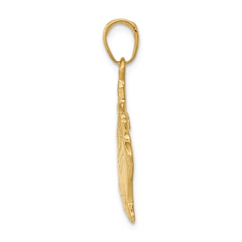 14k Yellow Gold Cruise Ship Pendant