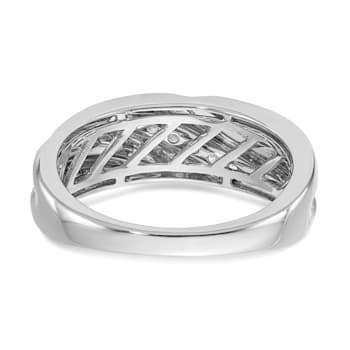 14K Two-tone Yellow and White Gold Lab Grown Diamond Men's Ring