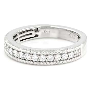 Lab-Grown Diamond Band Ring In Sterling Silver 0.33ctw