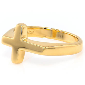 Cross Ring And Pendant Set In 14K Gold Over Sterling Silver