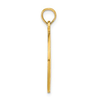 14k Yellow Gold OCEAN CITY with Dolphins Pendant