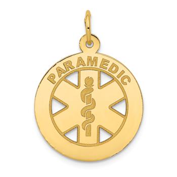 14k Yellow Gold Medium PARAMEDIC Medical Pendant