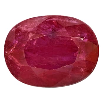 Ruby 8x6mm Oval Mixed Step Cut 1.25ct