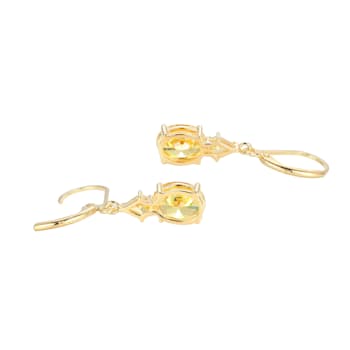 Yellow Cubic Zirconia 18k Yellow Gold Over Sterling Silver November
Birthstone Earrings 6.63ctw