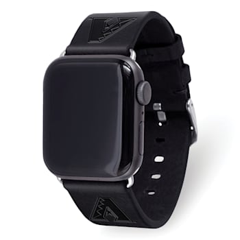 Gametime MLB Arizona Diamondbacks Black Leather Apple Watch Band
(42/44mm M/L). Watch not included.