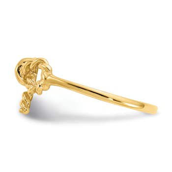 14K Yellow Gold Polished Bow Ring