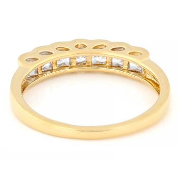 Lab-Grown Diamond Band Ring In 14K Yellow Gold Over Sterling Silver
