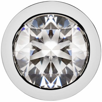 White Cubic Zirconia 14k White Gold Studs With Velvet Gift Box 1.00ctw