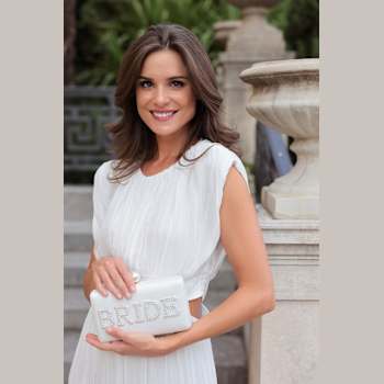 Shiraleah Bride Pearl Minaudiere, Ivory