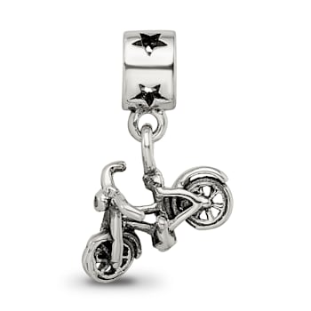 Sterling Silver Bicycle Dangle Bead