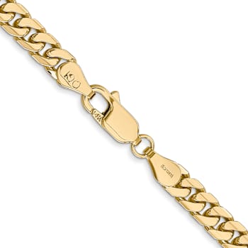 14k Yellow Gold 4.3mm Solid Miami Cuban 22 Inch Chain
