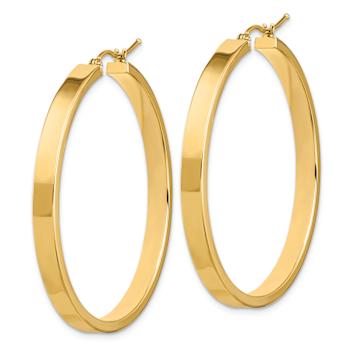 14k Yellow Gold 1 3/4" Polished Hoop Earrings