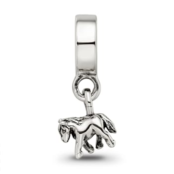 Sterling Silver Pony Dangle Bead