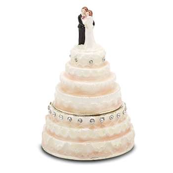 I DO Wedding Cake Trinket Box