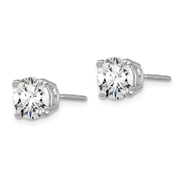 Rhodium Over 14K Gold Lab Grown Diamond 2ct. VS/SI GH+, Screw Back Earrings
