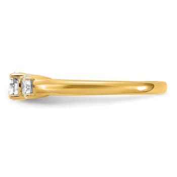 14K Yellow Gold Lab Grown Diamond SI1/SI2, G H I, 3-Stone Engagement Ring