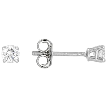 Timeless Lab-Grown Diamond Solitaire Stud Earrings In 10K White Gold