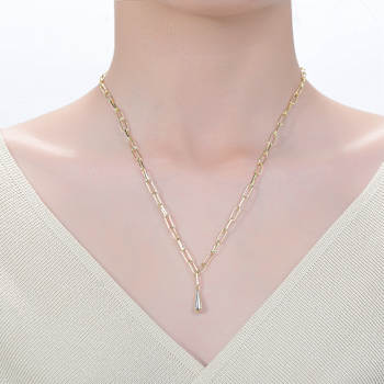 Charm Necklace In 14K Gold Over Brass