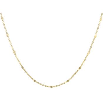Square Bead Station Necklace In 18K Gold Over Sterling Silver