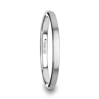 PERSEUS Domed with Brushed Finish Tungsten Band 2mm