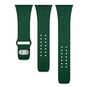 Gametime Oakland Athletics Debossed Silicone Apple Watch Band (38/40mm
M/L). Watch not included.