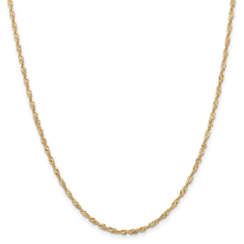 14K Yellow Gold 2mm Singapore Chain Necklace