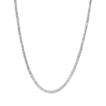 CZ Tennis Necklace In Sterling Silver