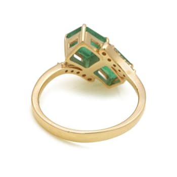 2.09 Ctw Emerald with 0.11 Ctw Diamond Ring in 14K YG