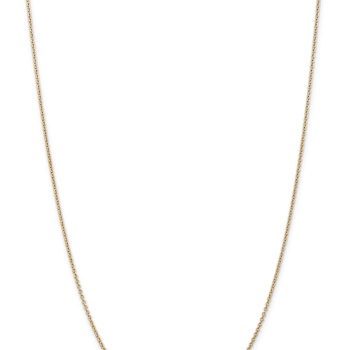 14k Yellow Gold 1.4mm Solid Round Open Wide Link Cable 22 Inch Chain