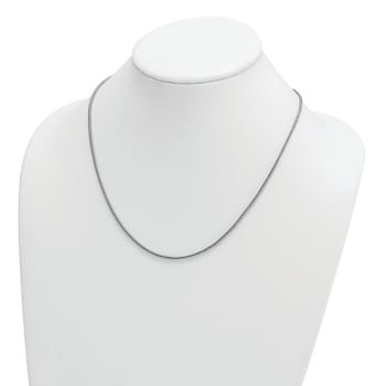 Rhodium Over Sterling Silver Polished 1.8mm Franco 16 Inch Chain